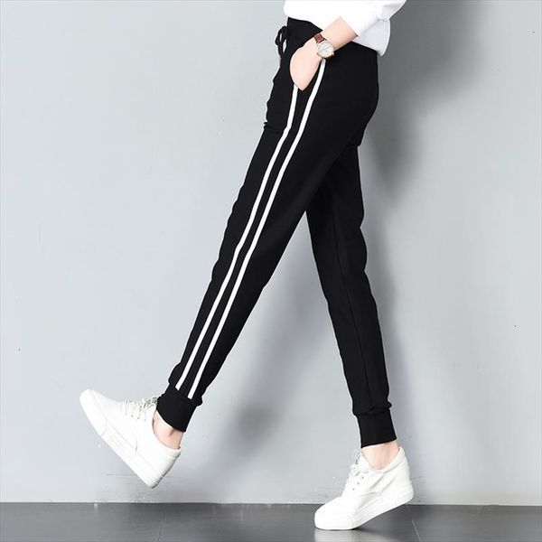 long leisure pants women bottoms autumn spring female clothes double striped jogger haren pants sweatpants sportswear trousers, Black;white
long leisure pants women bottoms autumn spring female clothes double striped jogger haren pants sweatpants sportswear trousers, Black;white