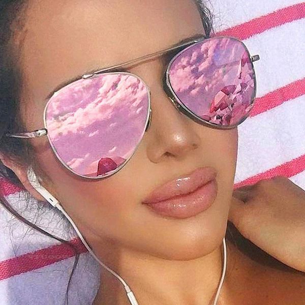 2020 pilot mirror sunglasses women brand designer luxury classic pink black metal sun glasses vintage outdoor driving shades, White;black
2020 pilot mirror sunglasses women brand designer luxury classic pink black metal sun glasses vintage outdoor driving shades, White;black