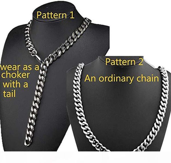 stainless steel jewelry high polished bright cuban multi-function chains punk two pattern hip hop rock rapper necklace men chains 60cm 70cm, Silver
stainless steel jewelry high polished bright cuban multi-function chains punk two pattern hip hop rock rapper necklace men chains 60cm 70cm, Silver
