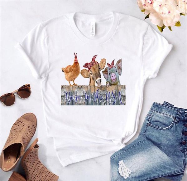 barn in the usa bandana animal print women tshirt cotton casual funny t shirt gift 90s lady yong girl drop ship 887, White
barn in the usa bandana animal print women tshirt cotton casual funny t shirt gift 90s lady yong girl drop ship 887, White