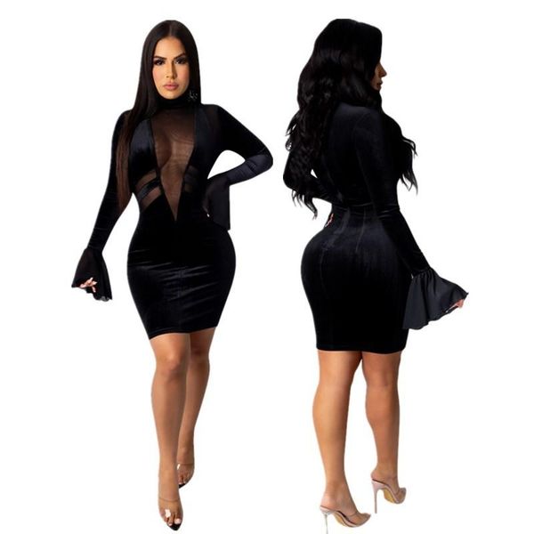 zkyzwx deep v pure color mesh splicing slim flared sleeve mini dresses fashion streetwear night club rave festival clothing, Black;gray
zkyzwx deep v pure color mesh splicing slim flared sleeve mini dresses fashion streetwear night club rave festival clothing, Black;gray