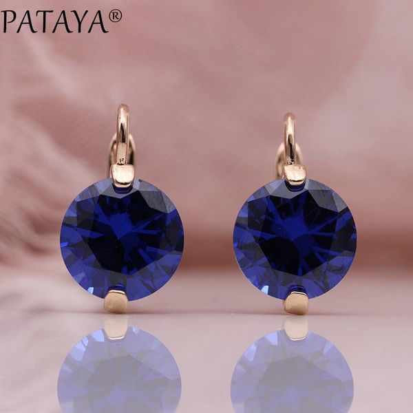 pataya new round blue earring women fashion multicolor noble fine cute jewelry 585 rose gold big natural zircon dangle earrings, Silver
pataya new round blue earring women fashion multicolor noble fine cute jewelry 585 rose gold big natural zircon dangle earrings, Silver