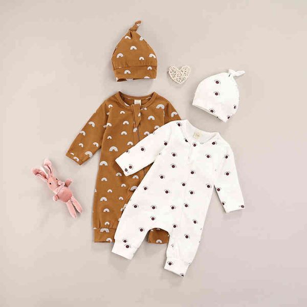 lioraitiin 0-12m newborn infant baby boy girl autumn romper long sleeve rainbow o-neck zipper jumpsuit 2pcs hat clothing g1221, Blue
lioraitiin 0-12m newborn infant baby boy girl autumn romper long sleeve rainbow o-neck zipper jumpsuit 2pcs hat clothing g1221, Blue