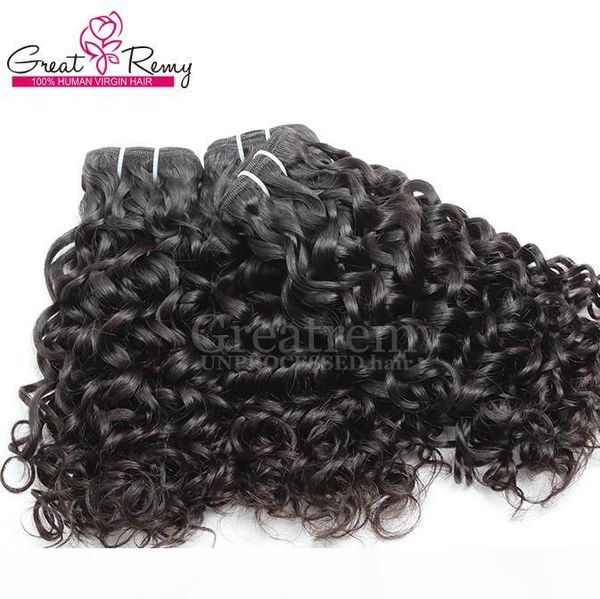 

3pcs lot indian hair wefts dyeable natural hair weaving 7a water wave great remy virgin human hair extension greatremy factory drop shipping, Black