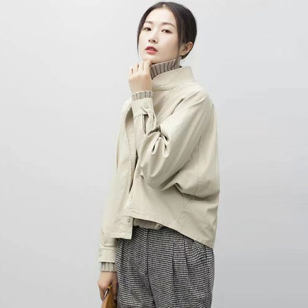 2021 new jacke loose batwing short design long female leather sleeve of plutonium jackets cw4x, Black
2021 new jacke loose batwing short design long female leather sleeve of plutonium jackets cw4x, Black