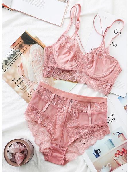 bras sets women's bra pink underwear set high-waist panties lace brassiere push up bralette lingerie women, Red;black
bras sets women's bra pink underwear set high-waist panties lace brassiere push up bralette lingerie women, Red;black