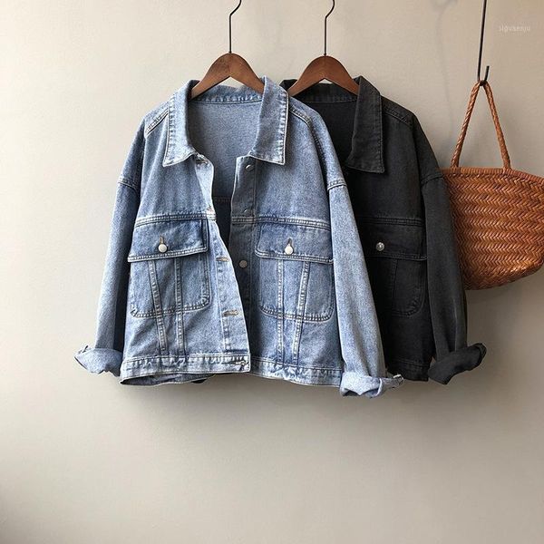 jeans coat women's 2020 spring new style korean ins jacket fold-down collar short casual denim jackets1, Black;brown
jeans coat women's 2020 spring new style korean ins jacket fold-down collar short casual denim jackets1, Black;brown