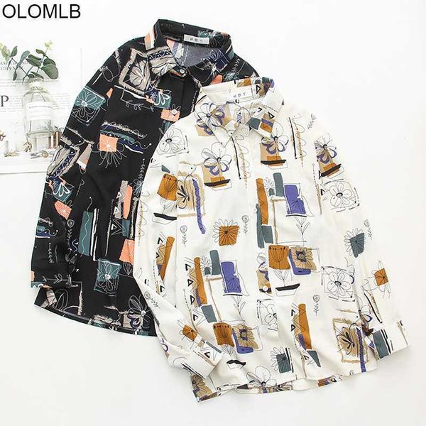 women's blouses & shirts arrivals summer casual chiffon shirt ladies graffiti print vintage harajuku women blouse 2021 long sleeve fema, White
women's blouses & shirts arrivals summer casual chiffon shirt ladies graffiti print vintage harajuku women blouse 2021 long sleeve fema, White