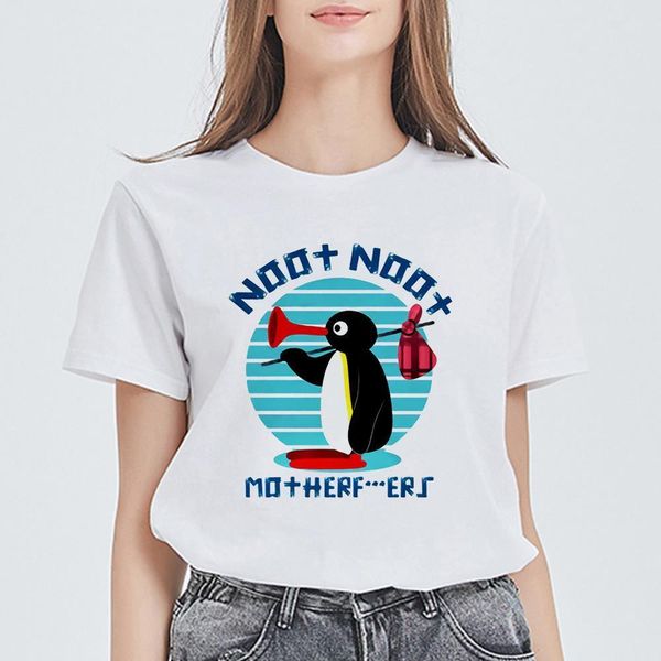 новая футболка женщин noot pingu письмо печатающая футболка элегантная уличная одежда kawaii beversize футболка harajuku vestidos женские то, White
новая футболка женщин noot pingu письмо печатающая футболка элегантная уличная одежда kawaii beversize футболка harajuku vestidos женские то, White