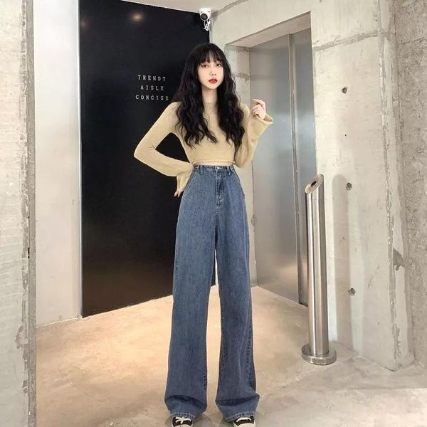 2020 band blue jeans for women washed retro high waist straight long loose wide leg trousers streetwear pants
2020 band blue jeans for women washed retro high waist straight long loose wide leg trousers streetwear pants