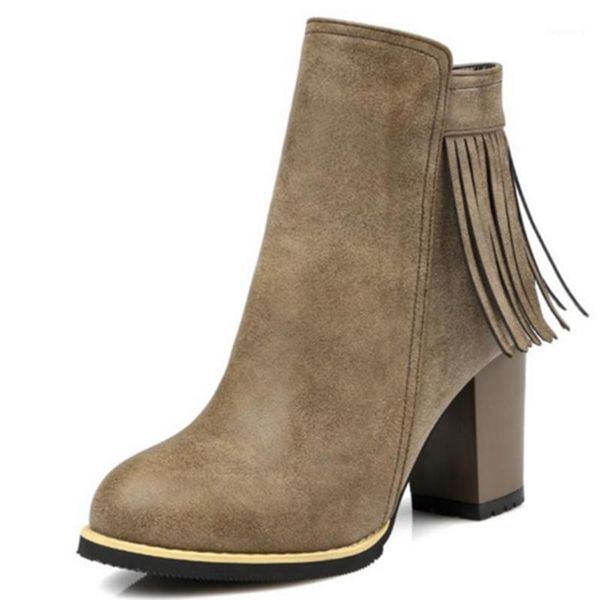 autumn winter women leather shoes vintage europe fashion square tassel short boots high heels ankle boots zipper snow1, Black
autumn winter women leather shoes vintage europe fashion square tassel short boots high heels ankle boots zipper snow1, Black