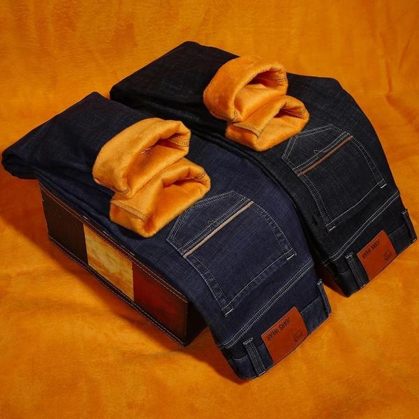 men's fitted winter jeans new brand clothing plus velvet thick, comfortable and warm youth fashion denim jeans size 28-40, Blue
men's fitted winter jeans new brand clothing plus velvet thick, comfortable and warm youth fashion denim jeans size 28-40, Blue