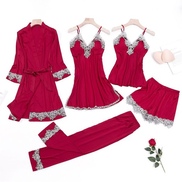 kimono robe gown women 5pcs nighty&robe suit sleepwear satin nightgown nightdress silky home clothes intimate lingerie, Black;red
kimono robe gown women 5pcs nighty&robe suit sleepwear satin nightgown nightdress silky home clothes intimate lingerie, Black;red