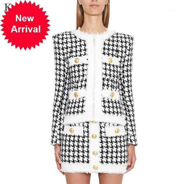 2020 women autumn winter baroque designer jacket women's color block zip houndstooth fringed tweed jacket overcoat1, White;black
2020 women autumn winter baroque designer jacket women's color block zip houndstooth fringed tweed jacket overcoat1, White;black
