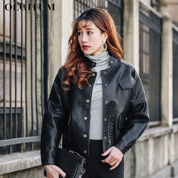 fashion black leather jacket 2020 spring autumn jacket women single-breasted short coat women1, Black;brown
fashion black leather jacket 2020 spring autumn jacket women single-breasted short coat women1, Black;brown