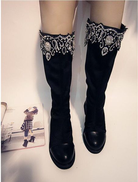 2020 runway customized winter with same diamond model high-elastic strass tube women's shoes 2lws, Black
2020 runway customized winter with same diamond model high-elastic strass tube women's shoes 2lws, Black