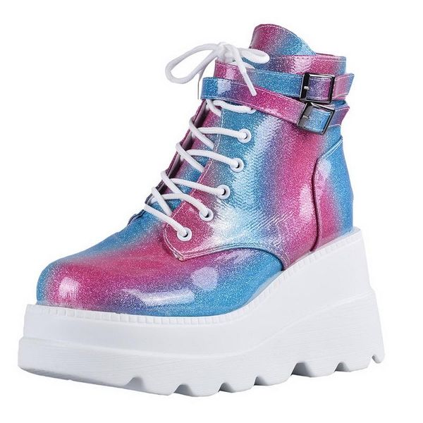 winter boots women platform fashion thick bottom ankle boots wedges shoes for woman lace up buckle ankle zapatos de mujer, Black
winter boots women platform fashion thick bottom ankle boots wedges shoes for woman lace up buckle ankle zapatos de mujer, Black