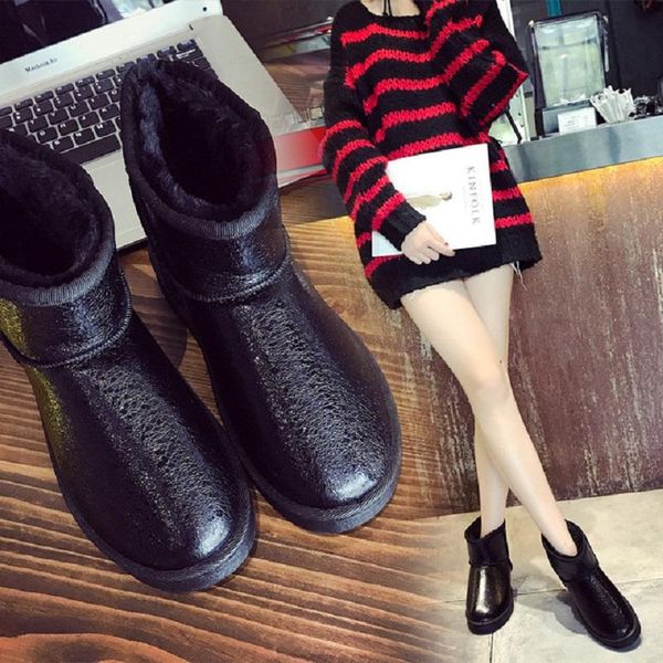 winter new waterproof snow boots women plus velvet boots women pu waterproof cotton shoes solid color warm, Black
winter new waterproof snow boots women plus velvet boots women pu waterproof cotton shoes solid color warm, Black