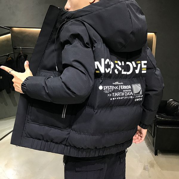 new men's hooded cotton padded jacket in winter 2020, Black
new men's hooded cotton padded jacket in winter 2020, Black
