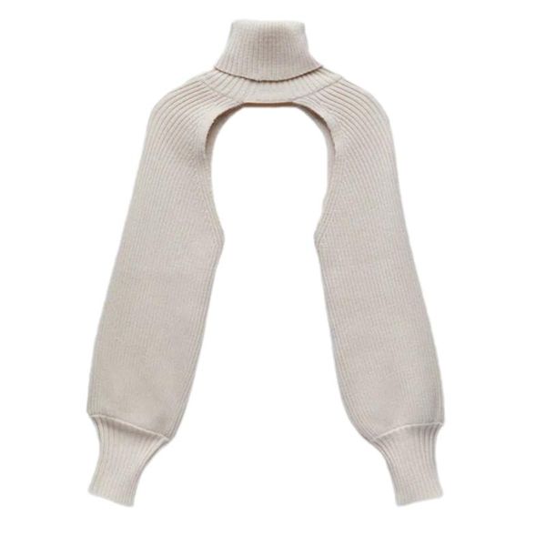 female sweater solid color high collar long puff sleeve knitwear pullover for women, black/apricot, White;black
female sweater solid color high collar long puff sleeve knitwear pullover for women, black/apricot, White;black