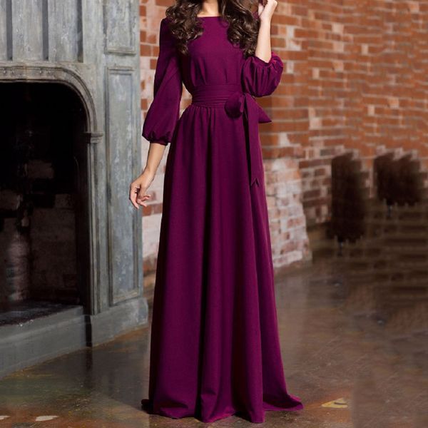 women summer casual party lantern sleeve solid long maxi es with belt vestidos verano mujer 2021#kk, Black;gray
women summer casual party lantern sleeve solid long maxi es with belt vestidos verano mujer 2021#kk, Black;gray