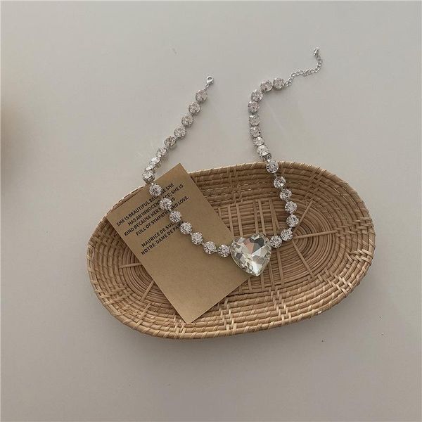 kpop fashion shiny heart crystal choker necklace for women girls elegant rhinestone pendants necklace party aesthetic jewelry, Golden;silver
kpop fashion shiny heart crystal choker necklace for women girls elegant rhinestone pendants necklace party aesthetic jewelry, Golden;silver