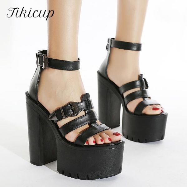 sandals tikicup women all black matte chunky platform summer open toe ankle strap extremely high heels ladies wild gothic shoes
sandals tikicup women all black matte chunky platform summer open toe ankle strap extremely high heels ladies wild gothic shoes