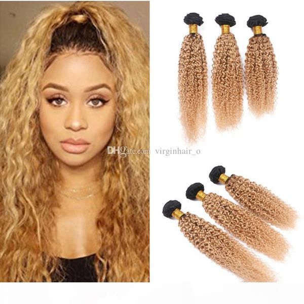 two tone colored 1b 27 honey blonde dark root ombre afro kinky curly peruvian virgin human hair weave weft extensions 3 bundles lot, Black
two tone colored 1b 27 honey blonde dark root ombre afro kinky curly peruvian virgin human hair weave weft extensions 3 bundles lot, Black