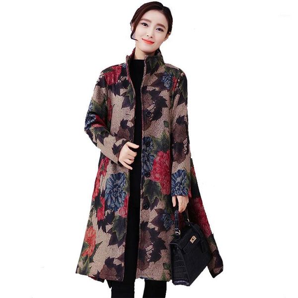 2019 autumn winter female folk wind printed flowers cloak wool coat big yards long vintage coats clothes plus size loose coat1, Black
2019 autumn winter female folk wind printed flowers cloak wool coat big yards long vintage coats clothes plus size loose coat1, Black