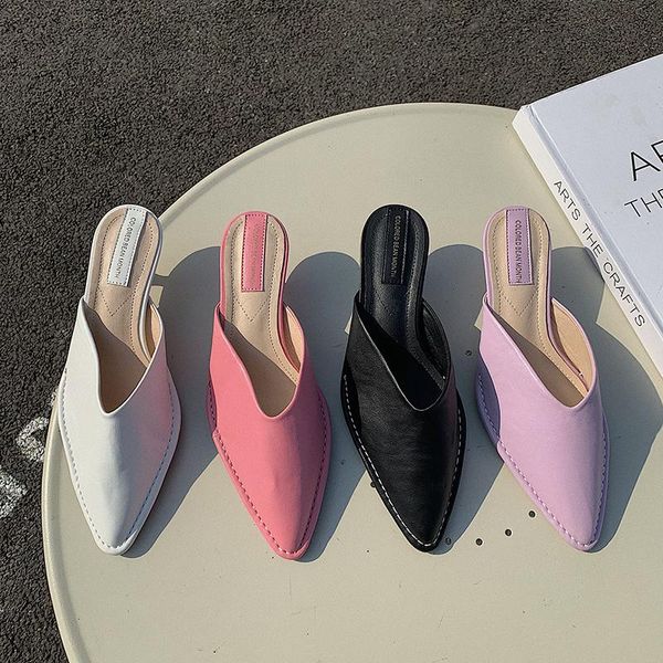 fashion women slippers pointed toe shallow slip on thin low heels candy color purple/pink/black/white mules outdoor slippers
fashion women slippers pointed toe shallow slip on thin low heels candy color purple/pink/black/white mules outdoor slippers
