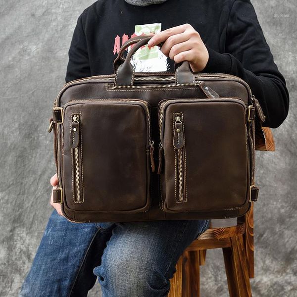 briefcases maheu fashion real leather briefcase for men business wax 15" lapbag messenger shoulder male bags work tote1
briefcases maheu fashion real leather briefcase for men business wax 15" lapbag messenger shoulder male bags work tote1