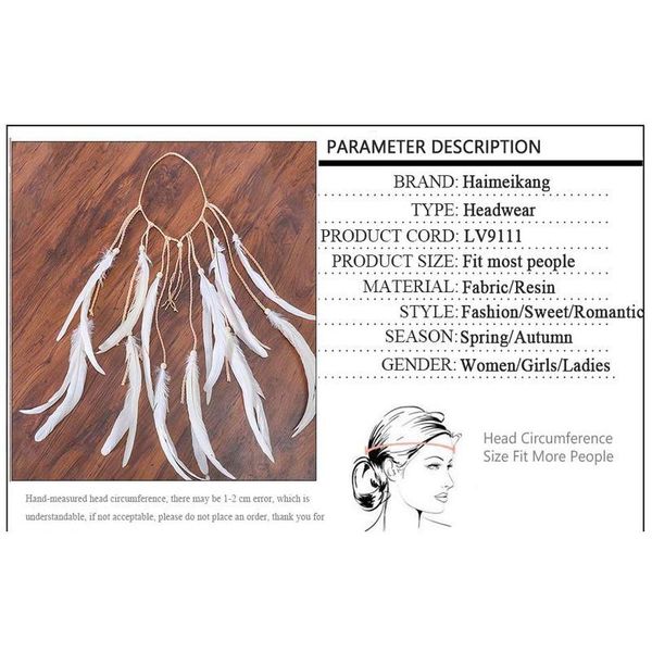 haimeikang white feather headband ladies boho headdress hair accessories handmade ethnic hanging beads h qylpqp
haimeikang white feather headband ladies boho headdress hair accessories handmade ethnic hanging beads h qylpqp