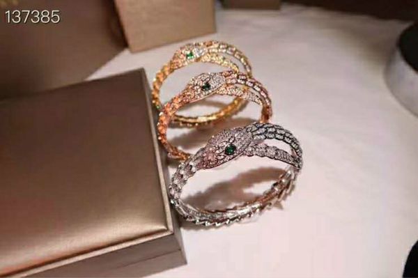 luxury design fashion brand jewelry lady full diamond serpente bracciale 18k gold wedding engagement open snake bracelets 3 color, Golden;silver
luxury design fashion brand jewelry lady full diamond serpente bracciale 18k gold wedding engagement open snake bracelets 3 color, Golden;silver