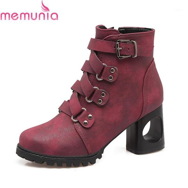 memunia new arrival 2020 women brand boots round toe with buckle ankle boots unique winter fretwork heels plus size 34-431, Black
memunia new arrival 2020 women brand boots round toe with buckle ankle boots unique winter fretwork heels plus size 34-431, Black
