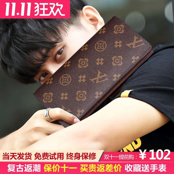 presbyopic long single zipper wallet european and american new half-fold genuine leather clutch bag mens wallet, Red;black
presbyopic long single zipper wallet european and american new half-fold genuine leather clutch bag mens wallet, Red;black