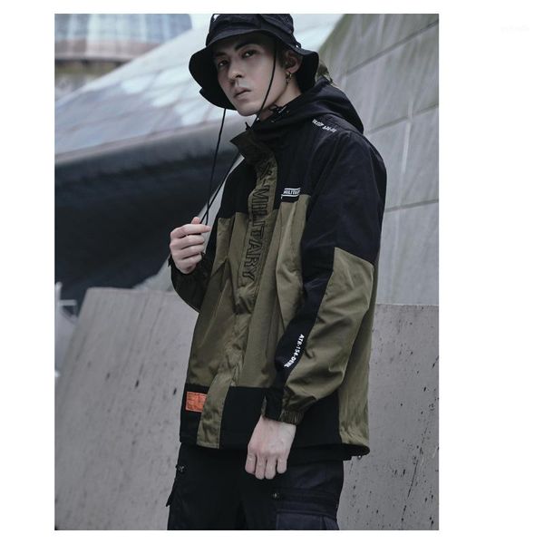 spring 2020 new style jacket coat men's hooded stormsuit splicing trend loose large size windbreaker jacket coat1, Black;brown
spring 2020 new style jacket coat men's hooded stormsuit splicing trend loose large size windbreaker jacket coat1, Black;brown