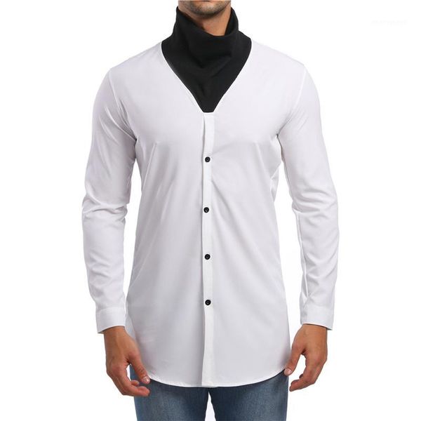 men's dress shirts fashion men solid long sleeve stand collar shirt casual business work male slim fit camisa de hombre1, White;black
men's dress shirts fashion men solid long sleeve stand collar shirt casual business work male slim fit camisa de hombre1, White;black