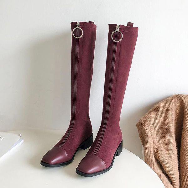boots bottes femme knee-high women's winter cow leather flock zippers decoration riding women knight1, Black
boots bottes femme knee-high women's winter cow leather flock zippers decoration riding women knight1, Black