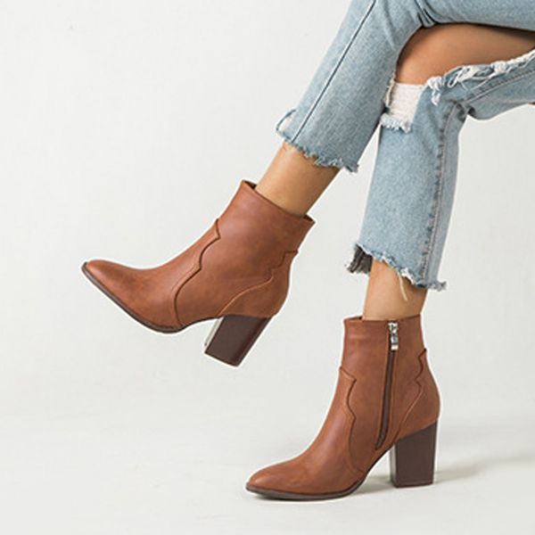 autumn winter motorcycle western cowboy boots women soft pu leather short cossacks high heels high ankle booties shoes 201109, Black
autumn winter motorcycle western cowboy boots women soft pu leather short cossacks high heels high ankle booties shoes 201109, Black