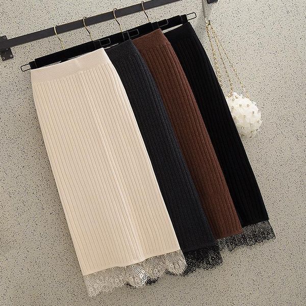 korean autumn knitted skirt womens high waist one step skirt split elastic bag hip skirt 2020 new lace stitching women, Black
korean autumn knitted skirt womens high waist one step skirt split elastic bag hip skirt 2020 new lace stitching women, Black