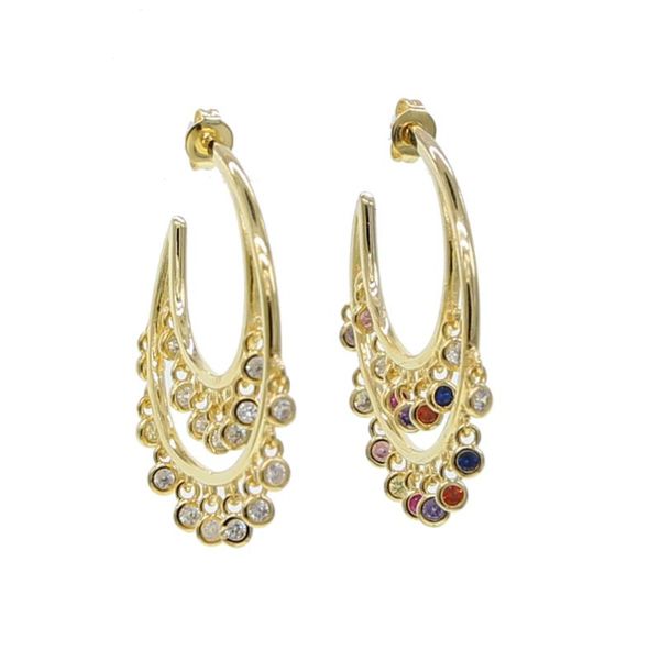 hoop & huggie multi rainbow cz drop charm earring gold filled colorful dangle for women feminine wedding jewelry, Golden;silver
hoop & huggie multi rainbow cz drop charm earring gold filled colorful dangle for women feminine wedding jewelry, Golden;silver
