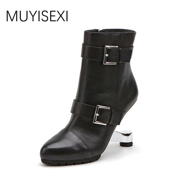 women brand boots black silver woman high heel ankle boots zipper 9 cm metal strange high heels with buckle hl112 muyisexi
women brand boots black silver woman high heel ankle boots zipper 9 cm metal strange high heels with buckle hl112 muyisexi