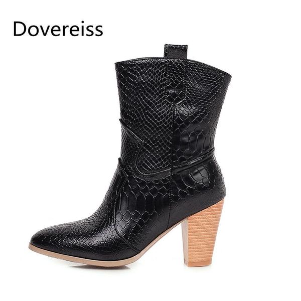 boots dovereiss fashion women's shoes winter pure color pointed toe block heels gold silver short big size 47, Black
boots dovereiss fashion women's shoes winter pure color pointed toe block heels gold silver short big size 47, Black