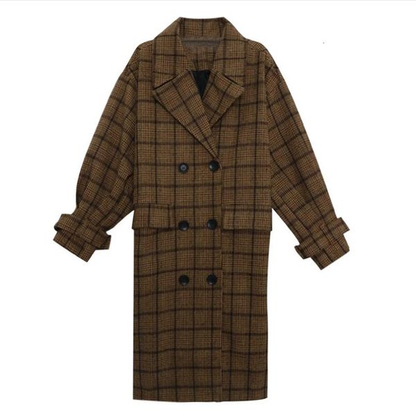 2021new vintage spring and autumn tartan plaid woolen coats new large size fashion loose women's coat fc543, Black
2021new vintage spring and autumn tartan plaid woolen coats new large size fashion loose women's coat fc543, Black