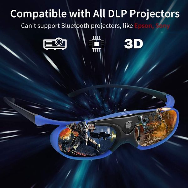 pcs active shutter eyewear dlp-link d glasses usb rechargeable for dlp link projectors compatible with benq w w pro
pcs active shutter eyewear dlp-link d glasses usb rechargeable for dlp link projectors compatible with benq w w pro