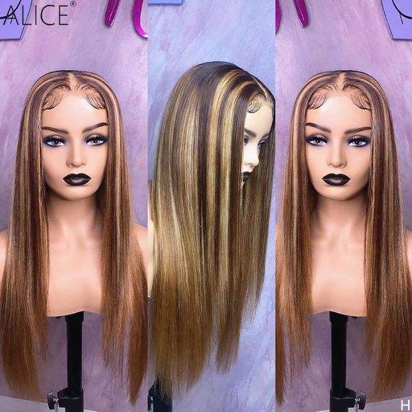 alice highlight straight t-part lace front human hair wigs scalp closure wigs with baby hair 150% density non-remy, Black;brown
alice highlight straight t-part lace front human hair wigs scalp closure wigs with baby hair 150% density non-remy, Black;brown