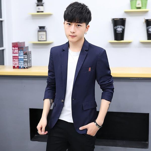 2020 spring and autumn men new style youth suit korean-style trend casual daily life cardigan men's wear slim fit1, White;black 
2020 spring and autumn men new style youth suit korean-style trend casual daily life cardigan men's wear slim fit1, White;black