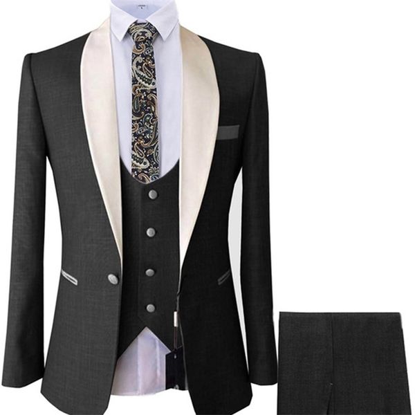 new slim fit mens suits sets royal blue business tuxedos 3 pieces blazer set for wedding groomman (jacket+vest+trousers) 201106, White;black
new slim fit mens suits sets royal blue business tuxedos 3 pieces blazer set for wedding groomman (jacket+vest+trousers) 201106, White;black