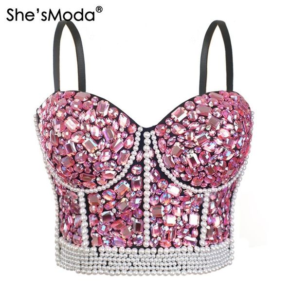 she'smoda new purple rhinestone bead bustier pearls diamond push up night club bralette women's bra cropped vest plus size y200415, White
she'smoda new purple rhinestone bead bustier pearls diamond push up night club bralette women's bra cropped vest plus size y200415, White