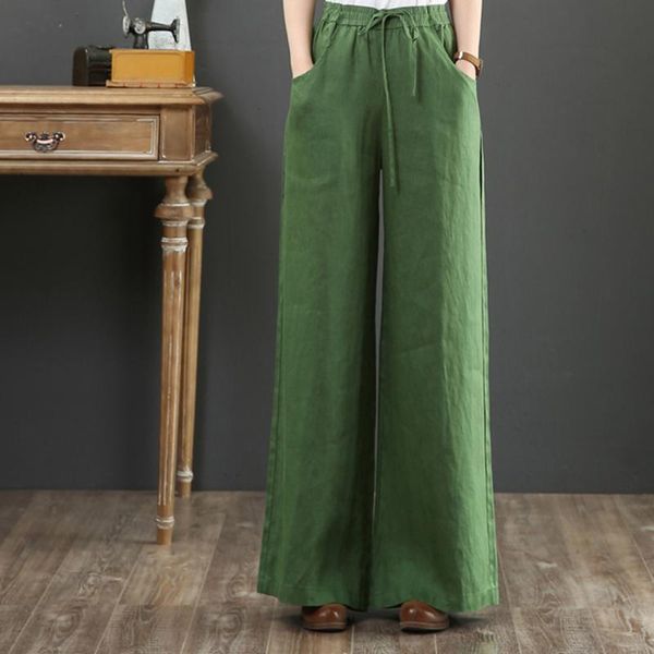 women's pants & capris autumn wide leg elegant women high waist solid flare casual loose long trousers floral pantalon streetwear, Black;white 
women's pants & capris autumn wide leg elegant women high waist solid flare casual loose long trousers floral pantalon streetwear, Black;white